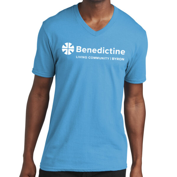 Port & Company® Core Cotton V-Neck Tee - Printed Logo Thumbnail